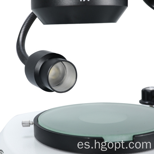 Microscopio estéreo de investigación con luz LED ajustable